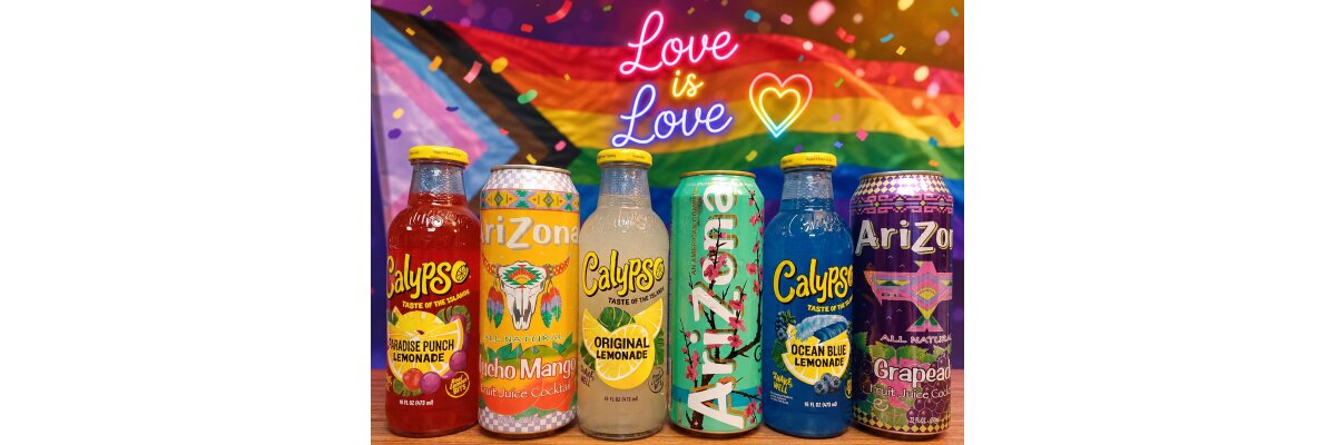 Love is Love – und Genuss kennt keine Grenzen - Pride Month 2025: Bunte Drinks für deine Pride Party | AriZona &amp; Calypso
