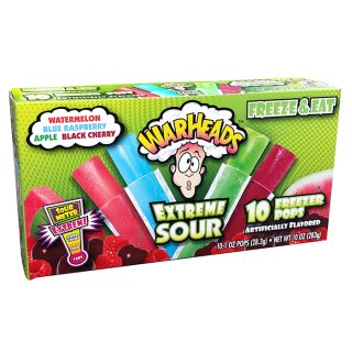 Warheads Extreme Sour Freezer Pops - MHD 30.09.25
