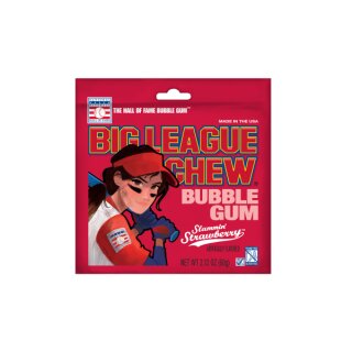 Big League Chew Bubble Gum Slammin Strawberry 60g