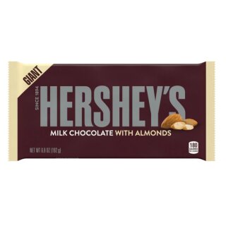 Hersheys Milk Chocolate w Almond Giant Bar 7.37oz