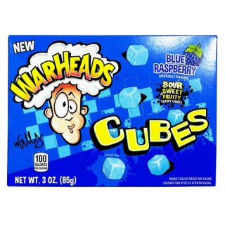 Warheads Blue Raspberry Cubes 3oz Theater Box - MHD erreicht