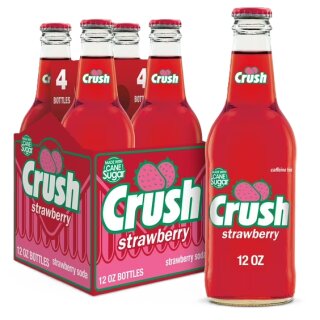 Crush Strawberry Soda Bottle 4-Pack - MHD 28.03.2026